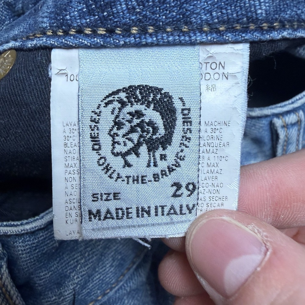 Diesel Bumix Jeans Men 29x34 Blue Relaxed Straight Made Italy Denim Skater Y2K - Picture 7 of 15